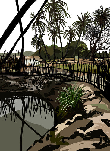 26 La charca. Print numerado de Javier Mariscal