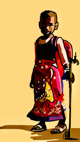 28 Camino del cole. Print numerado de Javier Mariscal