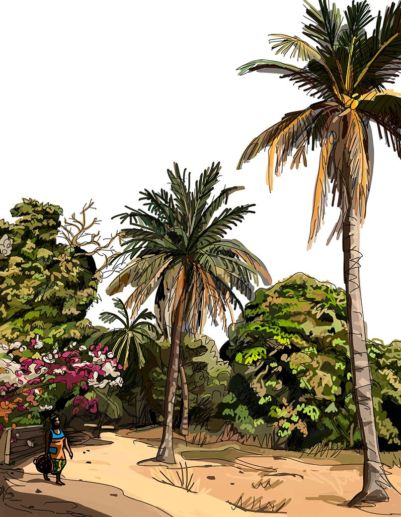 20 Camino de Abekoum. Print numerado de Javier Mariscal